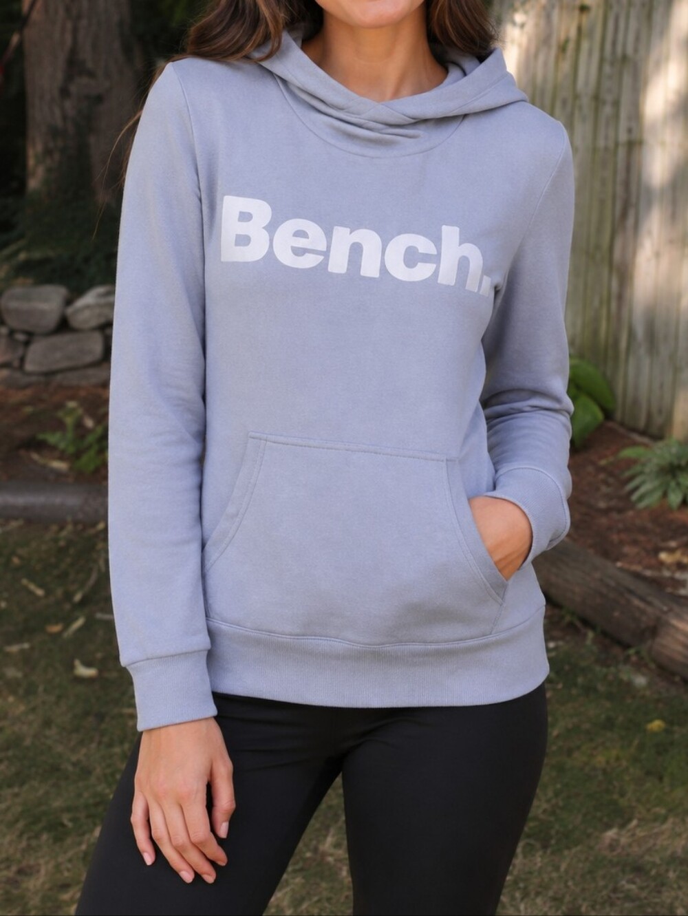 Size S Bench gray Fleese thumb hole hoodie sweater